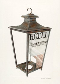 Bishop Hill: Hotel Lantern (ca. 1939) by Archie Thompson. Original from The National Gallery of Art. Digitally enhanced by rawpixel.