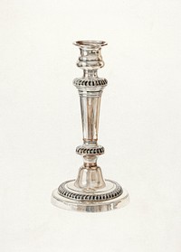 Silver Candlestick (1935&ndash;1942) by Frank M. Keane. Original from The National Gallery of Art. Digitally enhanced by rawpixel.