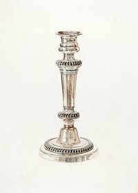 Silver Candlestick (1935–1942) by Frank M. Keane. Original from The National Gallery of Art. Digitally enhanced by rawpixel.