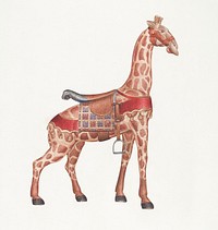 Carousel Giraffe (c. 1939) by Henry Tomaszewski. Original from The National Gallery of Art. Digitally enhanced by rawpixel.