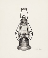 Coal Oil Lantern (ca. 1939) by Alfred Farrell. Original from The National Gallery of Art. Digitally enhanced by rawpixel.
