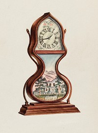 Clock (1936) by Lawrence Phillips.Original from The National Gallery of Art. Digitally enhanced by rawpixel.