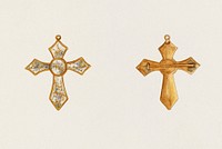 Cross-shaped Pin (ca. 1937) by Vera Van Voris. Original from The National Gallery of Art. Digitally enhanced by rawpixel.