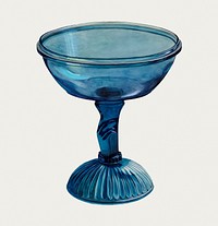 Vintage psd blue goblet, remixed from artworks by Edward White