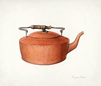 Copper Tea Kettle (ca. 1939) by Eugene Croe. Original from The National Gallery of Art. Digitally enhanced by rawpixel.