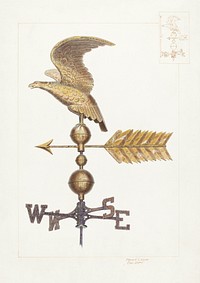 Eagle Weather Vane (ca.1938) by Edward L Loper. Original from The National Gallery of Art. Digitally enhanced by rawpixel.