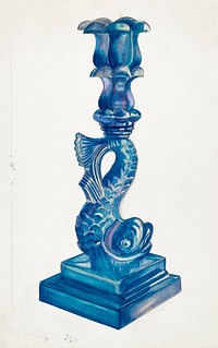 Dolphin Candlestick (ca.1936) by Ella Josephine Sterling. Original from The National Gallery of Art. Digitally enhanced by rawpixel.