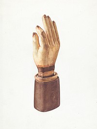 Hand Glove Advertisement (ca. 1938) by Robert Calvin. Original from The National Gallery of Art. Digitally enhanced by rawpixel.