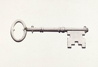 Shop Sign Key (1935–1942) by Henry Tomaszewski. Original from The National Gallery of Art. Digitally enhanced by rawpixel.