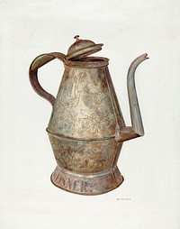 German Coffee Pot (ca. 1935) by Carl Strehlau. Original from The National Galley of Art. Digitally enhanced by rawpixel.