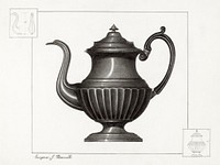 Pewter Coffee Pot (ca. 1936) by Eugene Barrell. Original from The National Gallery of Art. Digitally enhanced by rawpixel. 