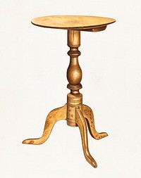 Occasional Table (c. 1938) by Michael Riccitelli. Original from The National Gallery of Art. Digitally enhanced by rawpixel.