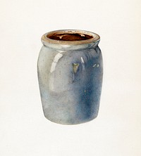 Pottery Jam Jar (ca.1938) by Magnus S. Fossum. Original from The National Gallery of Art. Digitally enhanced by rawpixel.