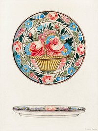 Plate (ca.1938) by Byron Dingman. Original from The National Gallery of Art. Digitally enhanced by rawpixel.