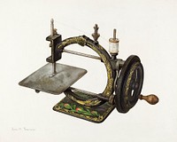 Sewing Machine (ca.1940) by John H. Tercuzzi. Original from The National Gallery of Art. Digitally enhanced by rawpixel.