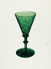 Sherry Wine Glass (ca.1937) by John Dana. Original from The National Gallery of Art. Digitally enhanced by rawpixel.
