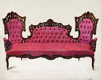 Sofa (1936) by Henry Granet. Original from The National Gallery of Art. Digitally enhanced by rawpixel.