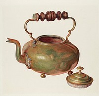 Tea Kettle (ca.1941) by Michael Rekucki. Original from The National Gallery of Art. Digitally enhanced by rawpixel.