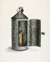Tin Lantern (ca.1937) by Augustine Haugland. Original from The National Gallery of Art. Digitally enhanced by rawpixel.