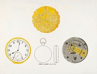 Watch, Face and Case (ca.1936) by Harry G. Alexander. Original from The National Gallery of Art. Digitally enhanced by rawpixel.