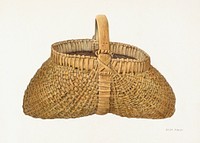 Wicker Basket (ca.1939) by Bisby Finley. Original from The National Gallery of Art. Digitally enhanced by rawpixel.
