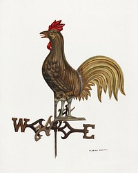 Weathercock (ca.1936) by Florian Rokita. Original from The National Gallery of Art. Digitally enhanced by rawpixel.