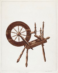Spinning Wheel (1935&ndash;1942) by Ludmilla Calderon. Original from The National Gallery of Art. Digitally enhanced by rawpixel.