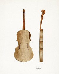 Violin (1941) by Cornelius Christoffels and Edward Jewett. Original from The National Gallery of Art. Digitally enhanced by rawpixel.