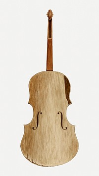 Vintage violin psd illustration, remixed from the artwork by Cornelius Christoffels and Edward Jewett