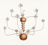 Wood and Tin Chandelier (ca.1937) by George Constantine. Original from The National Gallery of Art. Digitally enhanced by rawpixel.