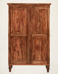 Wardrobe, John Marshall's (c. 1937) by Edna C. Rex. Original from The National Gallery of Art. Digitally enhanced by rawpixel.