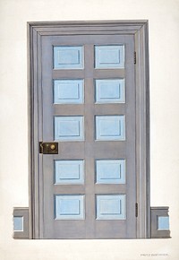 Zoar Door (c. 1938) by Fritz Boehmer. Original from The National Gallery of Art. Digitally enhanced by rawpixel.