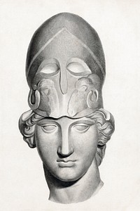 Antique Head with a Helmet by John Flaxman (1755&ndash;1826). Original from The National Galley of Art. Digitally enhanced by rawpixel.