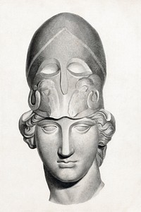 Antique Head with a Helmet by John Flaxman (1755–1826). Original from The National Galley of Art. Digitally enhanced by rawpixel.