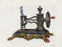 Sewing Machine (ca.1940) by Harold Oldfield. Original from The National Gallery of Art. Digitally enhanced by rawpixel.