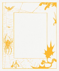 Vintage spider web frame psd, remix from artworks by Theo van Hoytema