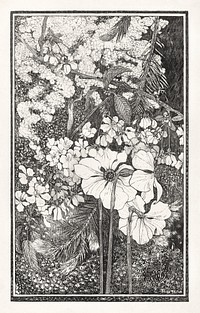 Lente (1878&ndash;1917) print in high resolution by <a href="https://www.rawpixel.com/search/Theo%20van%20Hoytema?sort=curated&amp;page=1">Theo van Hoytema</a>. Original from The Rijksmuseum. Digitally enhanced by rawpixel.