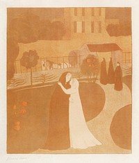 The Visitation at the Villa Montrouge (1896) print in high resolution by Maurice Denis. Original from The Minneapolis Institute of Art. Digitally enhanced by rawpixel.