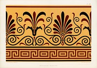 Greek pattern. Digitally enhanced from our own original first edition of The Practical Decorator and Ornamentist (1892) by G.A Audsley and M.A. Audsley.