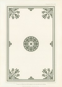 Antique pattern. Digitally enhanced from our own original first edition of The Practical Decorator and Ornamentist (1892) by G.A Audsley and M.A. Audsley.
