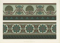 Neo-Grec antique pattern. Digitally enhanced from our own original first edition of The Practical Decorator and Ornamentist (1892) by G.A Audsley and M.A. Audsley.