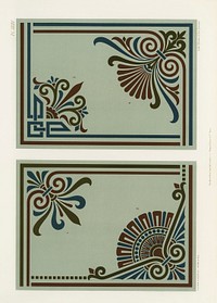 Neo-Greco pattern. Digitally enhanced from our own original first edition of The Practical Decorator and Ornamentist (1892) by G.A Audsley and M.A. Audsley.