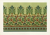 Medieval pattern. Digitally enhanced from our own original first edition of The Practical Decorator and Ornamentist (1892) by G.A Audsley and M.A. Audsley.