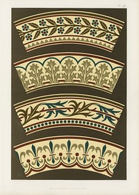 Renaissance pattern. Digitally enhanced from our own original first edition of The Practical Decorator and Ornamentist (1892) by G.A Audsley and M.A. Audsley.