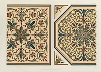 Renaissance pattern. Digitally enhanced from our own original first edition of The Practical Decorator and Ornamentist (1892) by G.A Audsley and M.A. Audsley.
