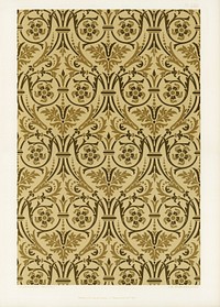 Renaissance pattern. Digitally enhanced from our own original first edition of The Practical Decorator and Ornamentist (1892) by G.A Audsley and M.A. Audsley.