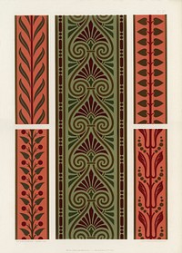 Greek pattern. Digitally enhanced from our own original first edition of The Practical Decorator and Ornamentist (1892) by G.A Audsley and M.A. Audsley.