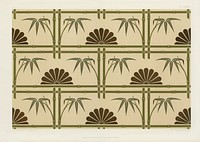Antique Japanese pattern. Digitally enhanced from our own original first edition of The Practical Decorator and Ornamentist (1892) by G.A Audsley and M.A. Audsley.