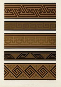 Vintage Japanese pattern. Digitally enhanced from our own original first edition of The Practical Decorator and Ornamentist (1892) by G.A Audsley and M.A. Audsley.