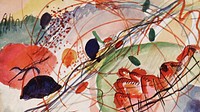 Kandinsky HD wallpaper, abstract background, Aquarell 6 famous painting